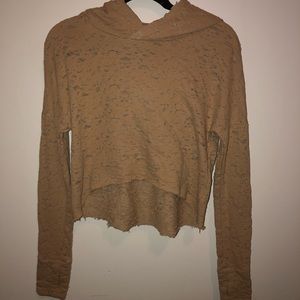 High - Low cropped sweat shirt